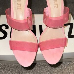 SCHUTZ Vibrant Pink Heeled Sandals